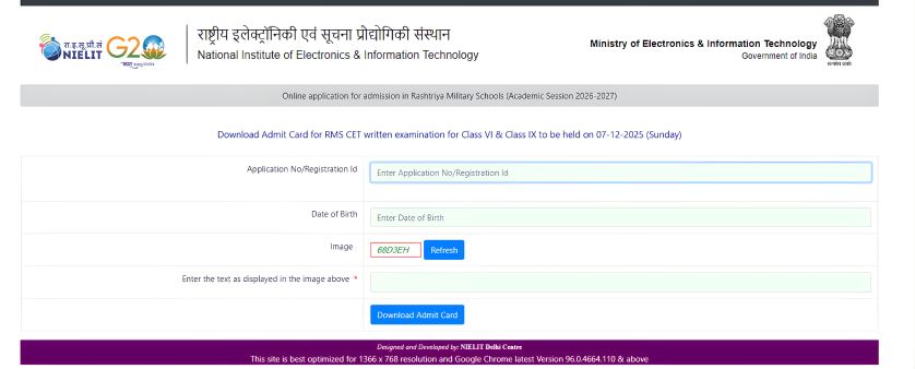 How to Download RMS CET Admit Card Step 5